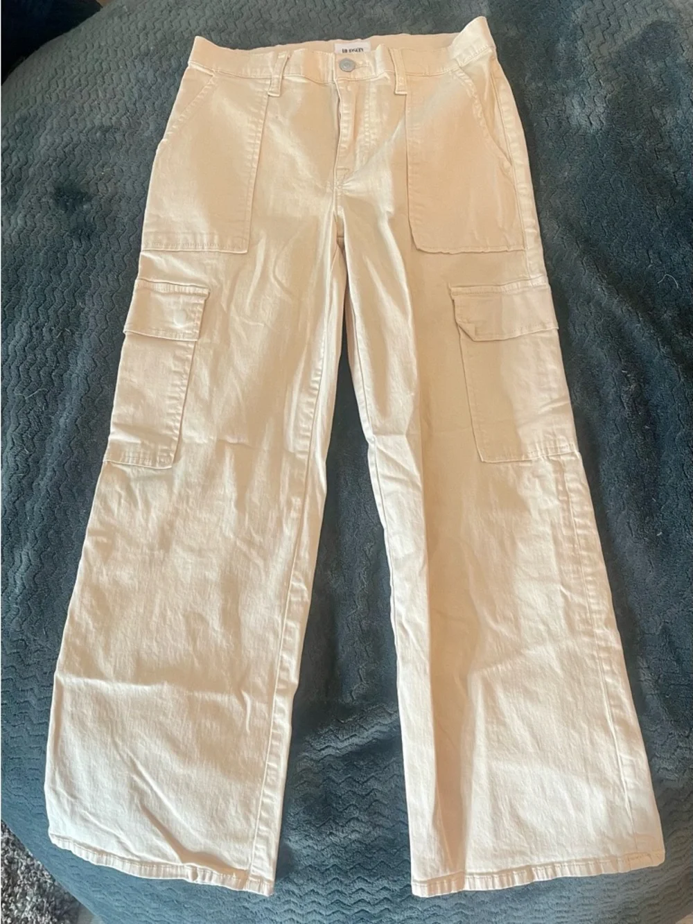 Hudson Jeans beige wide leg cargo pants size 27 - Picture 5 of 6